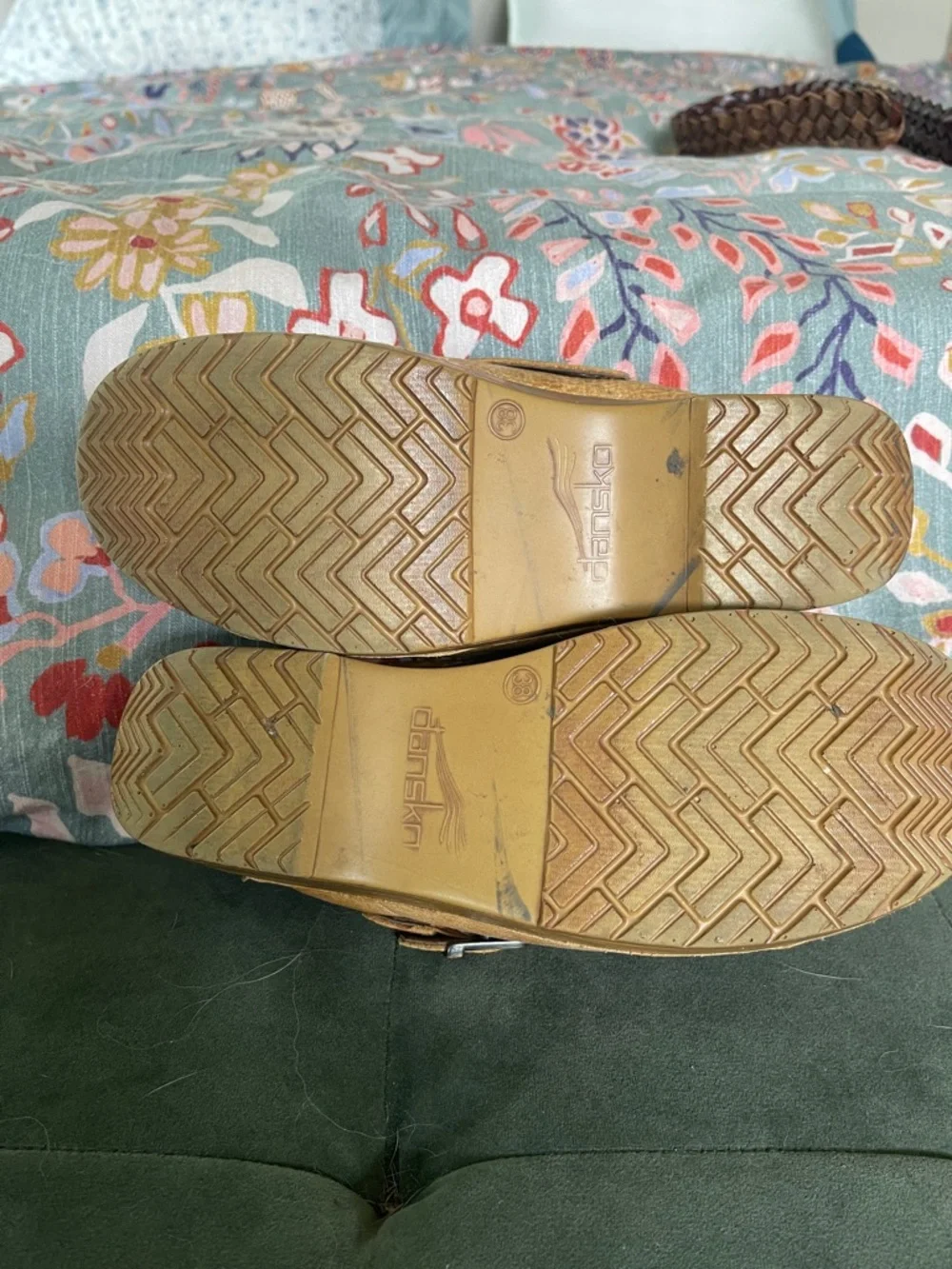 Dansko Beige Leather Clogs with Buckle - Picture 6 of 6